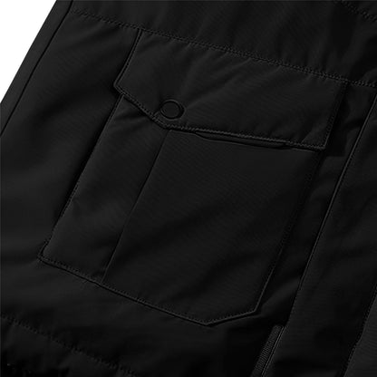 Black Winter Fur Hooded Down Jacket