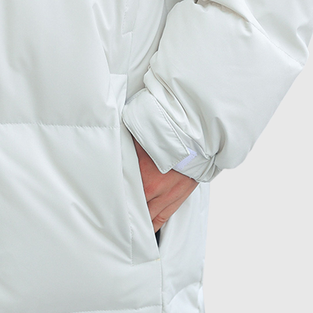 White Winter Hooded Overcoat Long Jacket